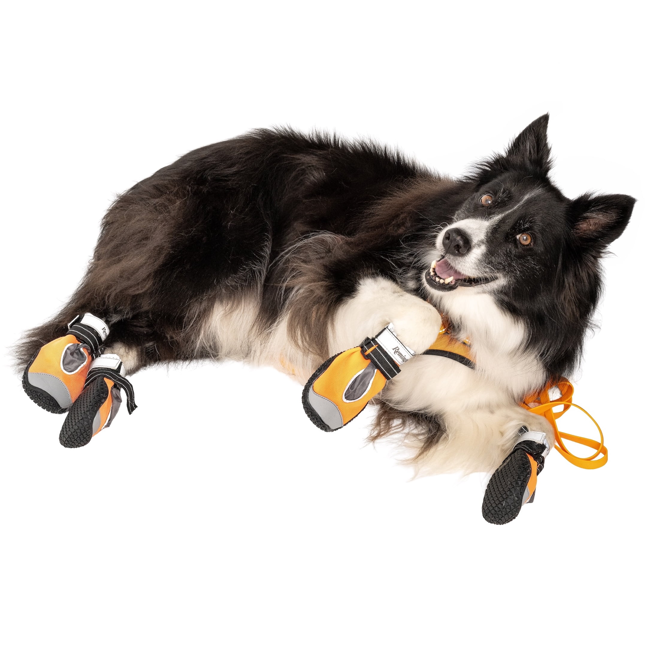 Remington Protective Pet Booties for Dogs, Orange, Size L, 4 Piece