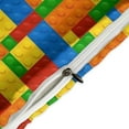thumbnail image 4 of 3 Pcs Soft Bedding Set, Includes 1 Duvet Cover with Zipper And 2 Pillow Shams,Colorful Building Bricks Small Plastic Blocks Queen(90"×90"), 4 of 8
