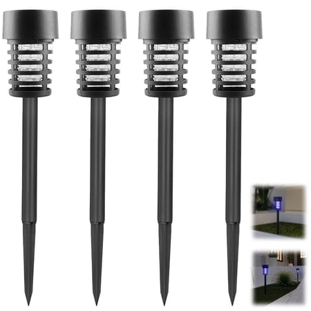 2026 4Pack Mosquito Repellent Outdoor Patio Solar Bug Zapper Outdoor,Mosquito Trap to Repel Gnat Small Flying Insect,Waterproof Mosquito Zapper for Outside,Solar Fly Zapper for Backyard,Garden,Patio