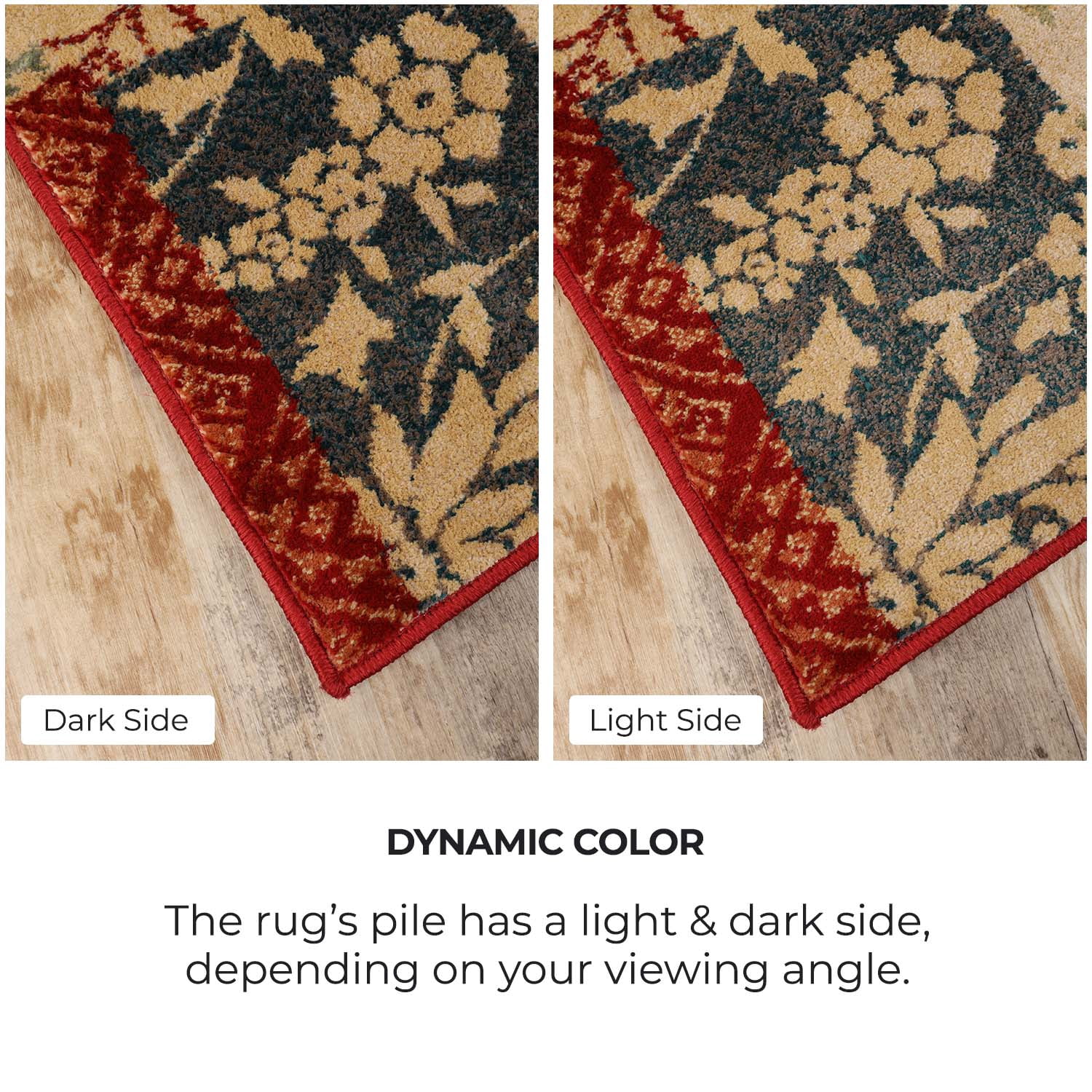 Superior Kennicot Elegant Floral Patchwork Indoor Area Rug, 4' x 6'