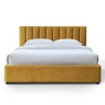 thumbnail image 7 of Omax Decor Jaxon Fabric Upholstered Platform Queen Bed in Gold, 7 of 7