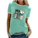 thumbnail image 2 of Fiudx Liquidación de Ofertas Flash Blusa Holgada de Manga Corta con Cuello Redondo y Manga Abombada para Mujer, 2 of 6