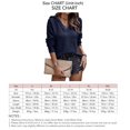 thumbnail image 5 of Blusa elegante con capucha, cuello en V, mangas largas acanaladas, estilo casual y elegante para mujer, talla 2XL, color azul oscuro, 5 of 5