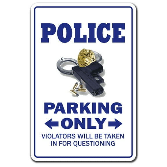 POLICE Decal parking officer cop cops law patrolman detective | Indoor/Outdoor | 7" Tall