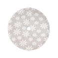 thumbnail image 4 of GUOOL 35inch Christmas Tree Skirt Xmas Tree Base Cover for Holiday Party Accessory Light Gray, 4 of 9