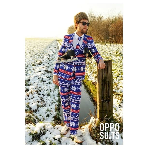 Men s OppoSuits Ugly Christmas Sweater Costume Suit Walmart
