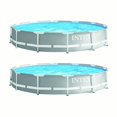 thumbnail image 1 of Intex 12ft x 12ft x 30in Prism Frame Above Ground Swimming Pool w/ Pump (2 Pack), 1 of 6
