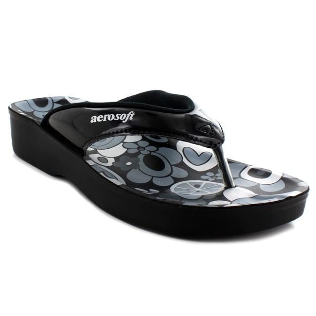 Aerosoft - Hibiscus A0864 Aerosoft Women Flip Flops Size 9 - Walmart.com - Walmart.com
