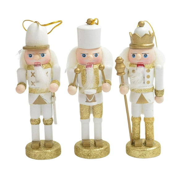 38cm Nutcracker Ornament Nutcracker Soldier Walnuts Soldiers Nutcracker Miniatures for Desktop Decor , Gold