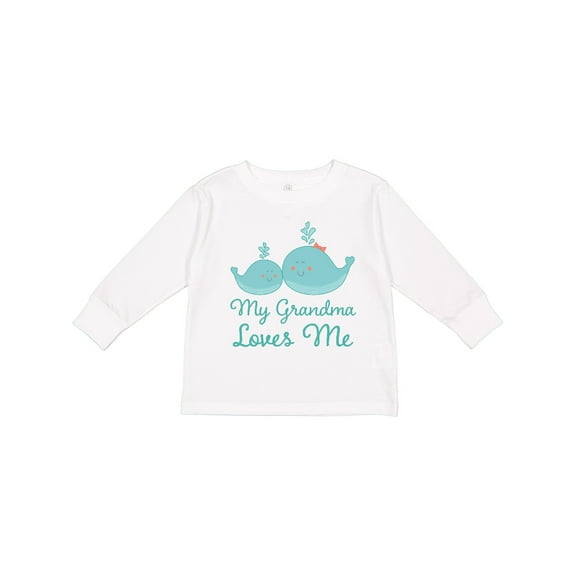 Inktastic My Grandma Loves Me Boys or Girls Long Sleeve Toddler T-Shirt
