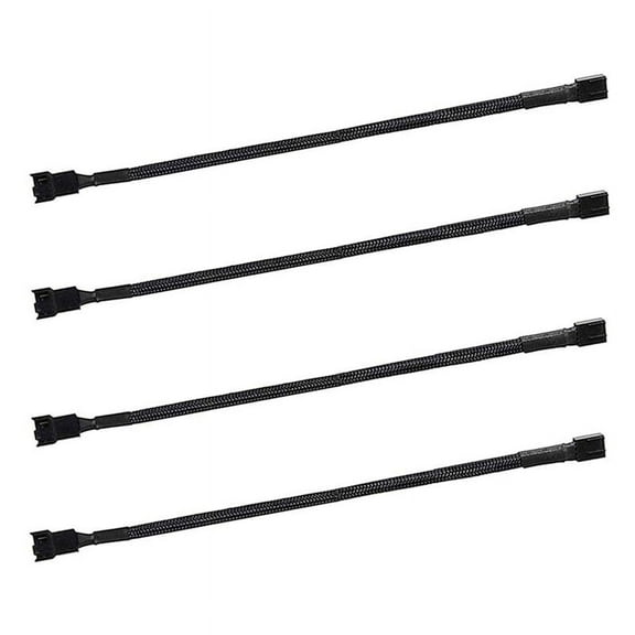 4PCS 4 Pin PWM Fan Extension Power Cable Connector Case Male to Female Extending Cables for Pin/3Pin