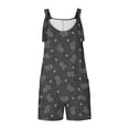thumbnail image 4 of Nrmvnmi Summer Rompers for Women 2024 Casual Faux Denim Shorts Overalls Adjustable Strap Loose Sleeveless Jumpsuits with Pockets Dark Gray 2XLMothers Day Gifts, 4 of 6