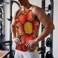 thumbnail image 5 of Fuzoiu Colorful Vintage Floral Pattern Print Men's Workout Tank Tops,Sleeveless Gym Shirt Quick Dry,Fitness Bodybuilding T-Shirt,Muscle Athletic Workout Tee-Medium, 5 of 7