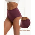thumbnail image 5 of INNERSY Women's Cotton Underwear Super High Waisted Breathable Briefs 4-Pack(S,Dark Beauty), 5 of 8