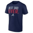 thumbnail image 2 of Men's Navy Atlanta Braves Best Dad Ever T-Shirt, 2 of 3