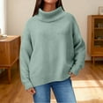 thumbnail image 5 of WTXUE Women's Oversized Ribbed Turtleneck Sweater&nbsp;Casual Fall Loose Knit Pullover Sweater Trendy Basic Jumper Top Long Sleeve Tops Winter Warm Comfortable Soft Layers Pullover Light Green 3Xl, 5 of 9