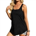 thumbnail image 1 of Camisetas Sin Mangas para Mujer, Estilo Túnica Informal, Holgadas y con Cuello en U y Dobladillo para Verano Negro XL, 1 of 5
