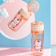 thumbnail image 5 of Oso lindo ins wind, taza de agua funcional encantadora, taza de agua pequeña fresca y creativa de verano con ventilador, taza de plástico para niños 350ml JM, 5 of 5
