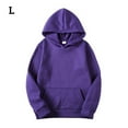 thumbnail image 1 of freestylehome Chandail à Capuchon Coton Unisexe Chandail à Capuche Absorbant la Transpiration Chandail Chauffant Chandail à Capuchon, Violet, G, 1 of 9