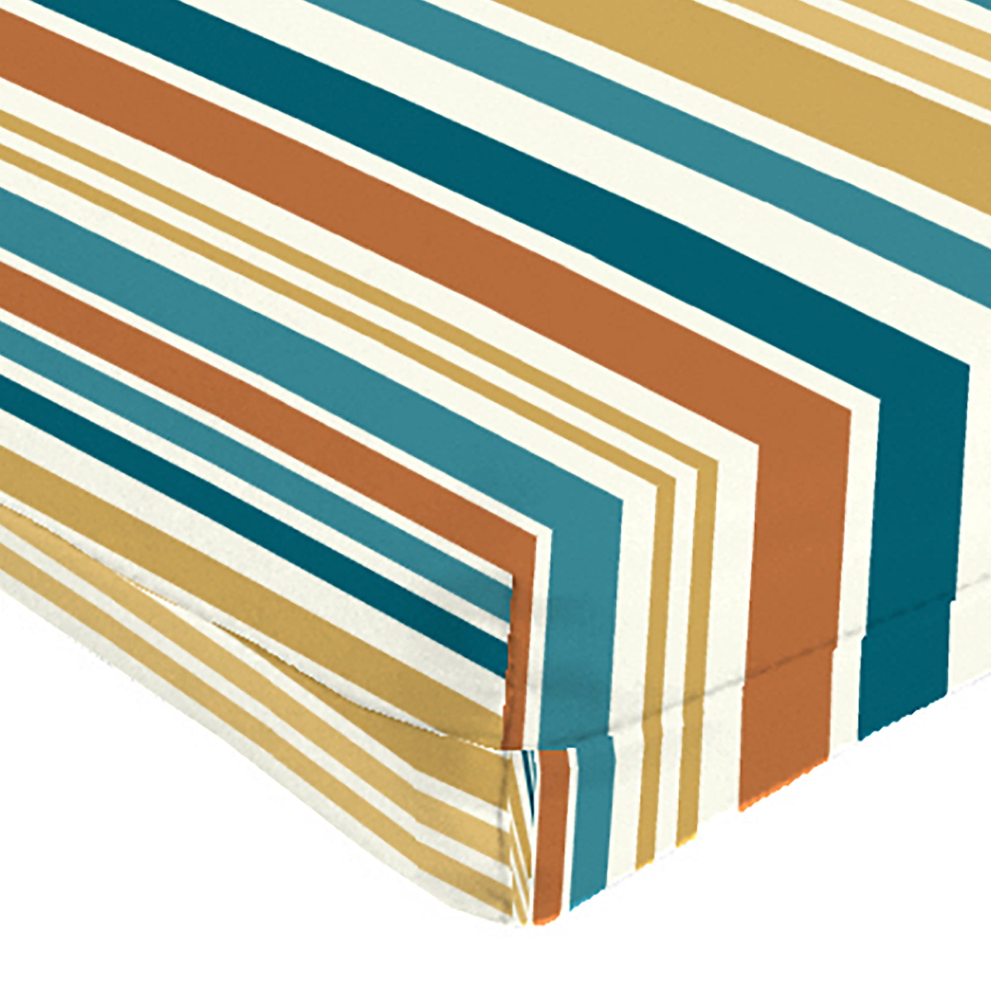 Jordan Manufacturing 50.5" x 19" Boule Bog Multicolor Stripe Rectangular Outdoor Adirondack Chair Cushion with Ties