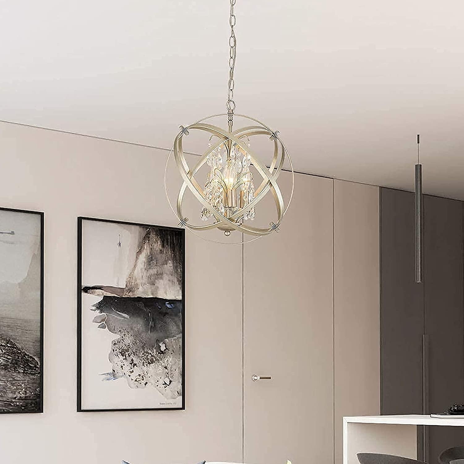 industrial sphere chandelier