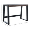 thumbnail image 3 of SAFAVIEH Dennings Contemporary Rectangle Wood Desk, Walnut/Black (42 in. W x 20 in. D x 30 in. H), 3 of 11