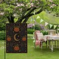 thumbnail image 5 of Halloween Black Cat Garden Flags For Outdoor, Fall Mystical Whimsical Pumpkin Leaf Star Moon Small Double Side Yard Flags Weather Proof Garden Decor for Lawn Outside Holiday 12 x 18 Inches, 5 of 9