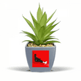 thumbnail image 1 of Lie Down Red Beautiful Woman Fake Pineapple Flower Pot Vase Mini Decor, 1 of 3