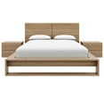 thumbnail image 1 of Birkin 4 Piece Queen Size Bedroom Set with Headboard, Slatted Bedframe, 2 Nightstands, 1 of 5
