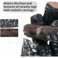 thumbnail image 3 of 4pcs Small Gas Fireplace Logs Set of Ceramic Wood Logs for Fireplace Decorative,Use in Ethanol Fireplace，Propane Fire Bowl and Outdoor Fire Pit, 3 of 6