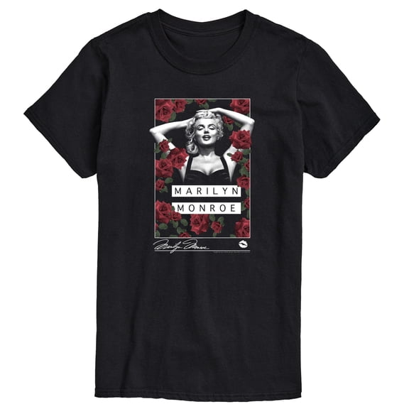 Marilyn Monroe - Rose Portrait Short Sleeve Graphic T-Shirt