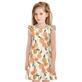 thumbnail image 1 of Fotbe Peaches Vestido de Dormir para Niñas de 3 a 10 Años, Mangas Cortas, Estilo Princesa, Pijama Camisón con Mangas Voladas-Large, 1 of 6