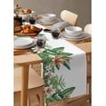 thumbnail image 3 of Tropical Leaves Summer Burlap Cotton Table Runner 13x48 Inches Long, Watercolor Floral Green Leaf Farmhouse Table Runners, Outdoor Dining Tablecloths Decor for Baby Shower/Party/Wedding, 3 of 6
