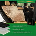 thumbnail image 3 of Plush Paws Products Velvet Rear Car Seat Protector w/ Hammock | Washable & Waterproof Back Seat Dog Cover for Car, Truck, & SUV | Nonslip, Tear Resistant Pet Seat Cover | X-Large Desert Sand, 3 of 6