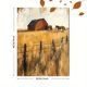thumbnail image 3 of Qisvanset Framed Canvas Wall Art 12x16 Inch Golden Field Wild Horse Western Ranch Canvas Art, 3 of 5