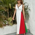 thumbnail image 6 of Flag of Italy Dress Summer Street Style Bohemia Long Dresses Female Sleeveless Printed Maxi Dress, 6 of 9