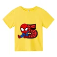 thumbnail image 3 of Nuevas camisetas de Spiderman para niños y niñas, camisetas con estampado de dibujos animados para niños de 3, 4 y 5 dígitos, camisetas de manga corta de verano para bebés, 3 of 5