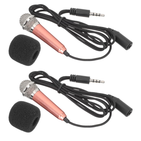 FOMIYES 2Pcs Handheld Microphone for Singing Portable Lightweight Assorted Colors