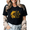 Black, variant on Women's Sunflower Quote Graphic Short Sleeve T-Shirt Typography Top