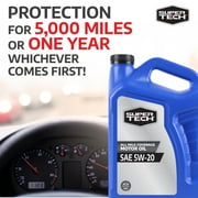 Super Tech All Mileage Synthetic Blend Motor Oil SAE 5W-20, 5 Quarts