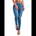 thumbnail image 1 of Vaqueros de Cintura Alta para Mujer, Elásticos, Ajustados, con Bolsillos, Mezcla de Algodón Suave y Transpirable Azul Vaquero L, 1 of 7