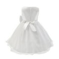 thumbnail image 5 of VEKDONE Clearance Baby Girls Cotton Dress Toddler Flower Girl Solid Color Soft Formal Gowns Fashion Bow Tie Tiered Tulle Pageant Birthday Princess Dresses Fall Savings Size 4-5 Years, 5 of 5
