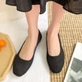 thumbnail image 5 of Miluxas Women's Ballet Flats, Square Toe Slip-On Shoes with Soft Breathable Fabric, Lightweight Casual Flats for office,Walking Black 9(42), 5 of 9