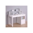thumbnail image 3 of Walker Edison Deluxe Wood Desk with Hutch - White, 3 of 8