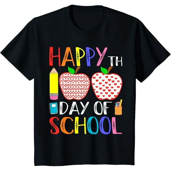 Happy 100th Day Of School Teacher 100 days T-Shirt