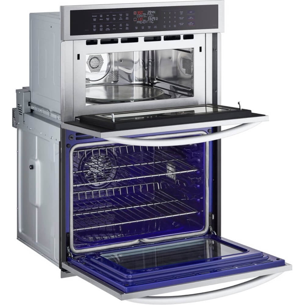 LG WCEP6427F 30 inch Stainless Steel Electric Wall Oven and Microwave