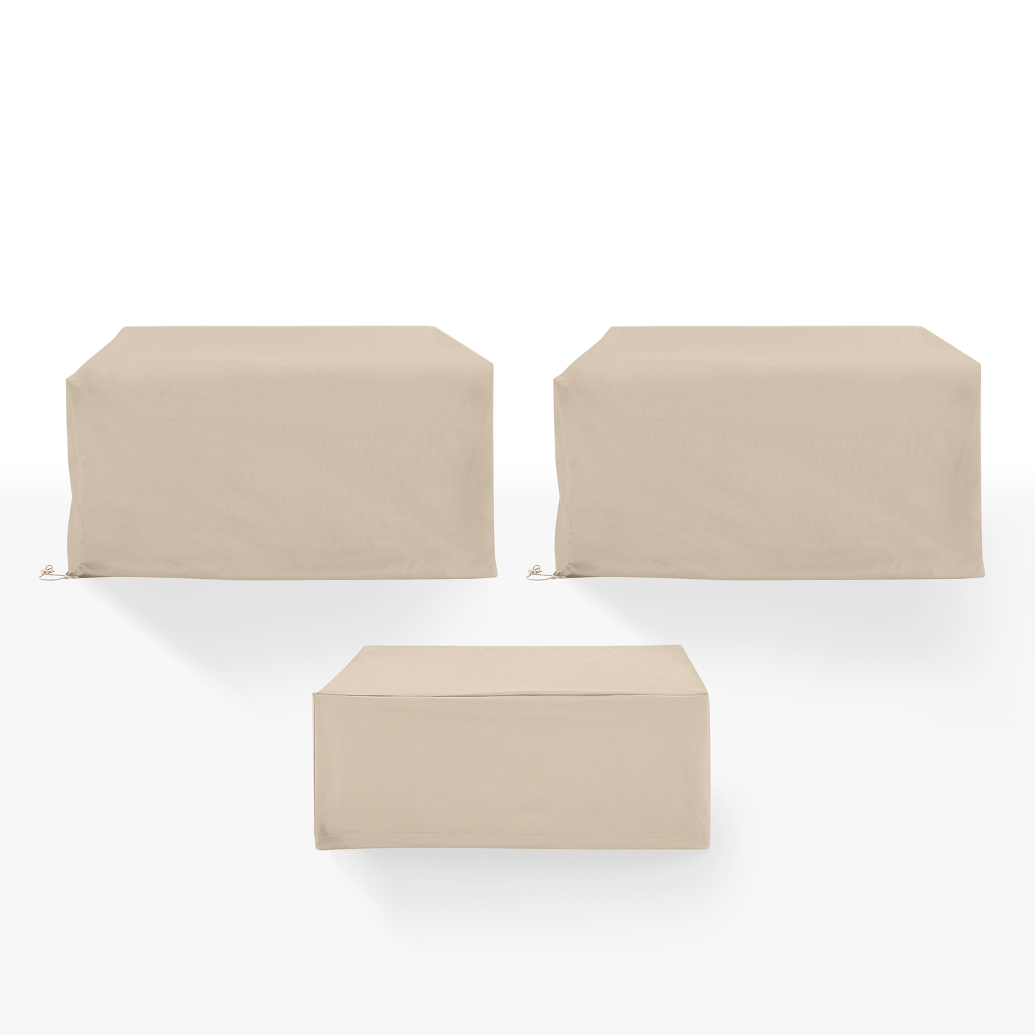 Outdoor Furniture Covers 3Pc Set - Patio Loveseat & Table Cover - Waterproof, Durable, Tan