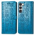 thumbnail image 2 of Feishell for Samsung Galaxy S21 FE Cartoon Cute Wallet Case, Cat Dog Style Flip with ID Card Holder Premium PU Leather Cases with Wrist Strap, Magnetic Closure Folio Kickstand Phone Cover, Blue, 2 of 11
