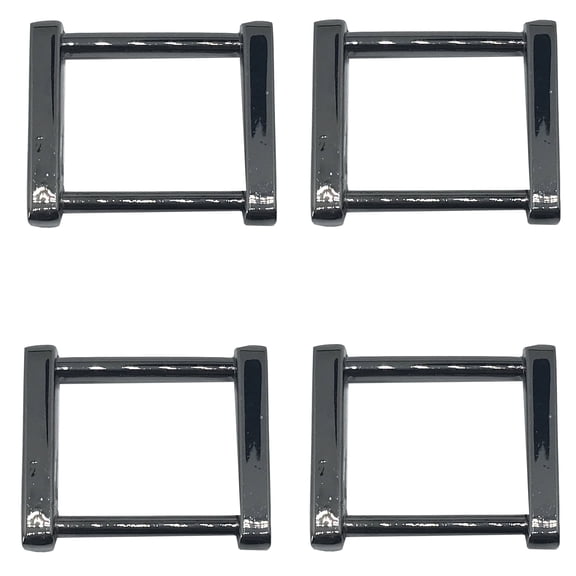 25mm/1in Metal Square Ring Buckle DIY ,Making Sewing Craft,for Dog Leas Luggage Belt Craft DIY Accessories,of 4pcs(Black)