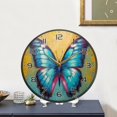 thumbnail image 5 of Coolnut Butterfly Painting Wall Clock Round Silent Non Ticking Battery Operated Accurate Arabic Numerals Design Clocks for Home Kitchen Living Room Bedroom 12inch Home Decor, 5 of 6